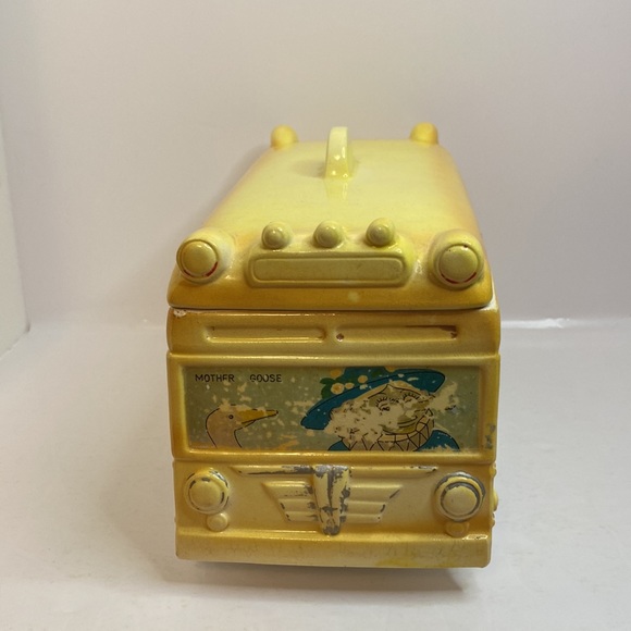 Vintage 1940’s 50’s Mother Goose & Friends Cookie Jar School Bus - Picture 3 of 16